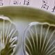 Set of 6 Moulin des Loups oyster plates – vintage green earthenware