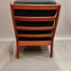 Fauteuil et son ottoman teck design scandinave 1950