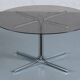 Vintage smoked glass and chrome coffee table, Denmark, 1970s
