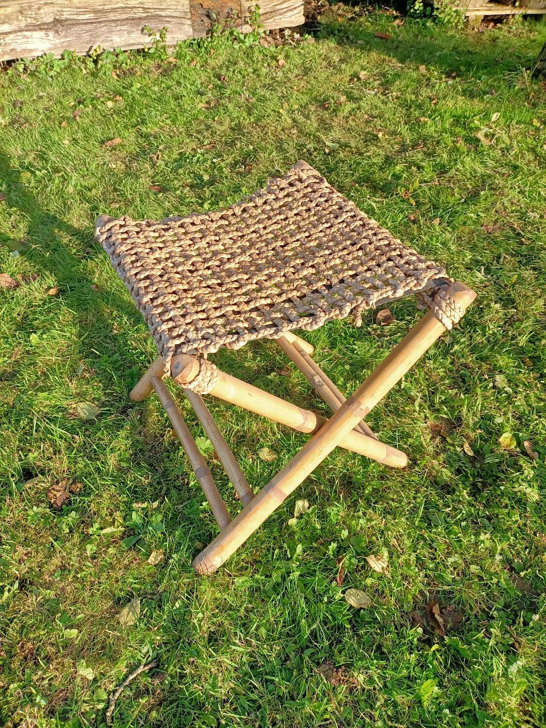 Retro bamboo stool