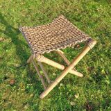 Retro bamboo stool