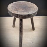 Massive black tripod stool