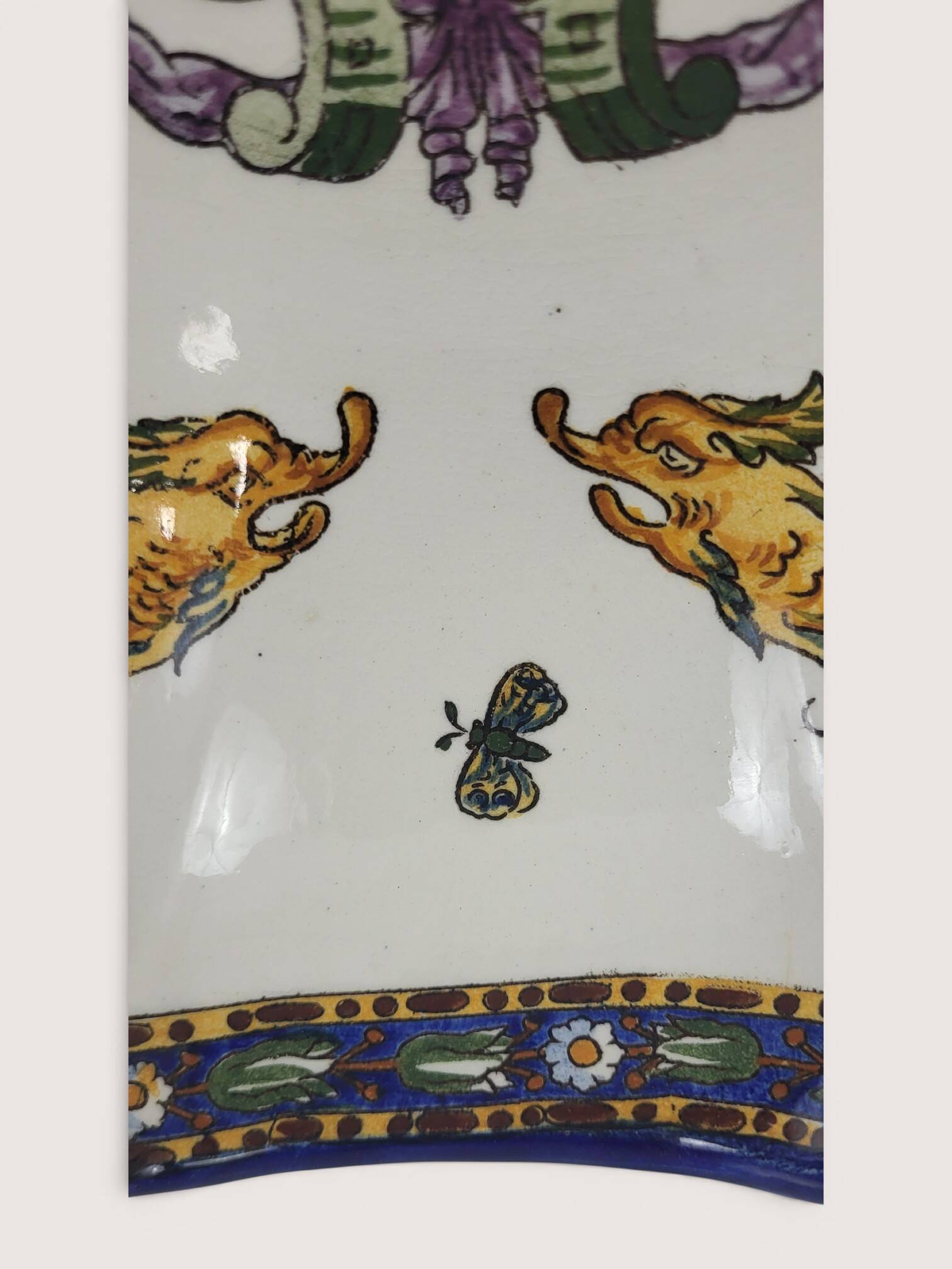 Melon dish in Gien earthenware, 19th century