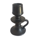 Black ceramic candle holder