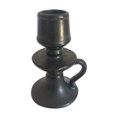 Black ceramic candle holder