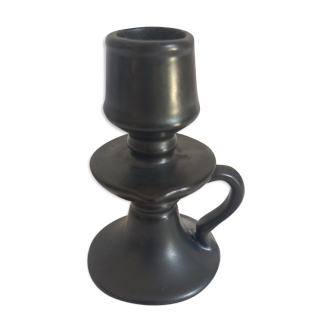 Black ceramic candle holder