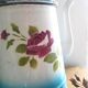 40s coffee maker in shabby enamelled sheet metal