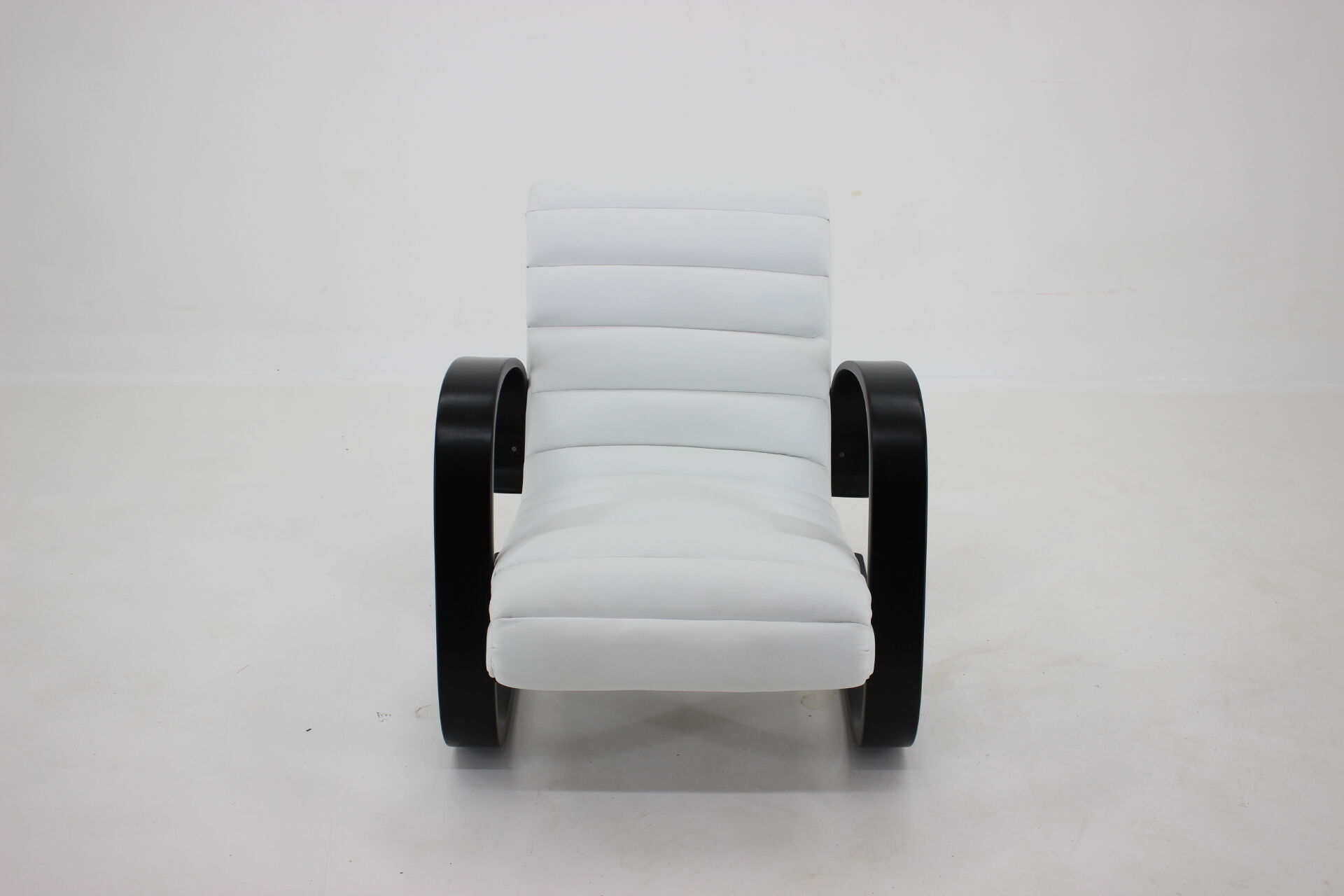 1930s Miroslav Navratil Lounge Chair in White Leather