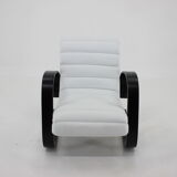 1930s Miroslav Navratil Lounge Chair in White Leather