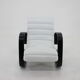 Fauteuil en cuir blanc, Miroslav Navratil, 1930s