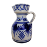 Pitcher glazed stoneware blue and white