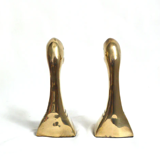 Paire de serre-livres canards en laiton