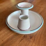 Pyrogenic porcelain candlestick