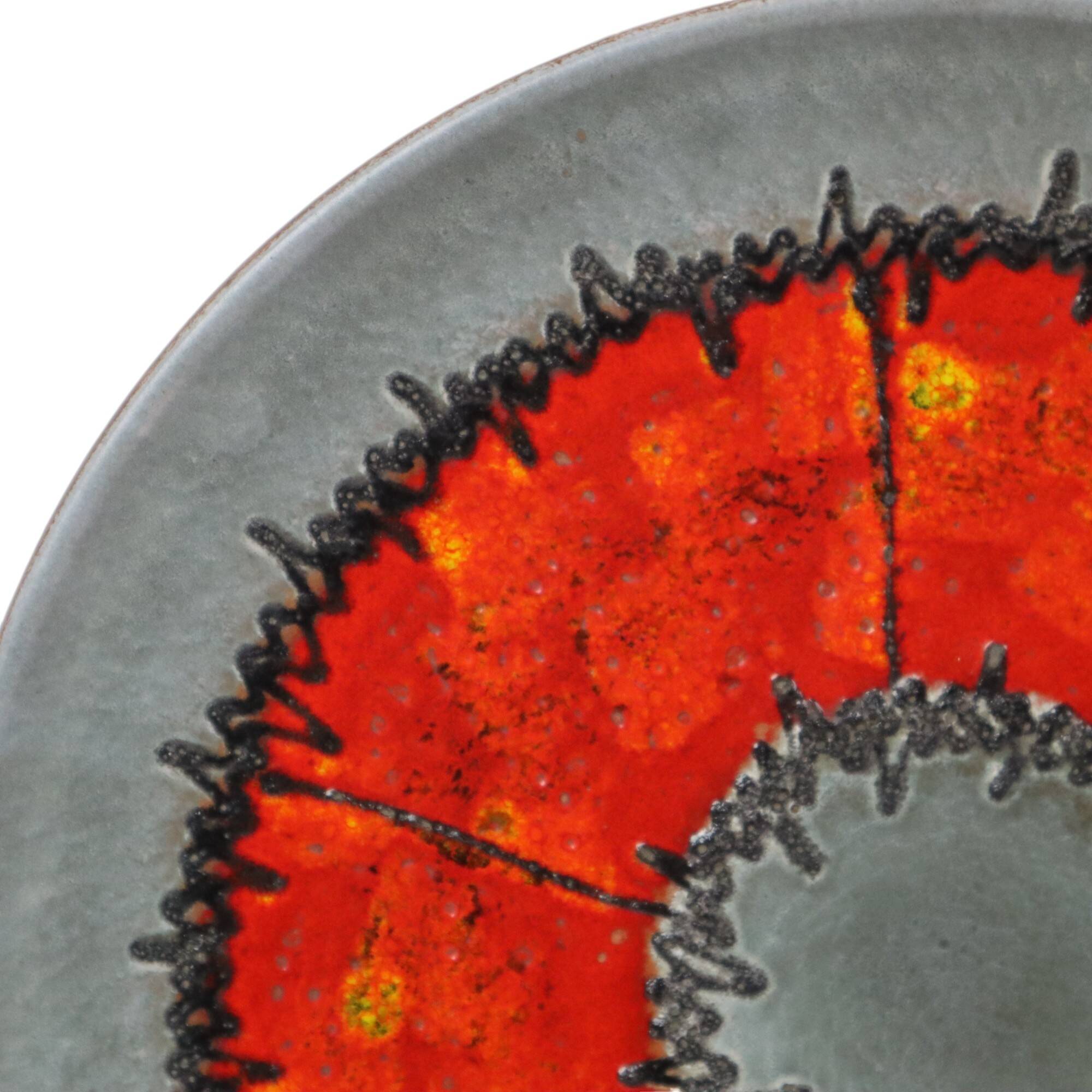 Énorme bol à fruits en lave orange Fat Lava, décoration murale, 41 cm