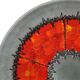 Énorme bol à fruits en lave orange Fat Lava, décoration murale, 41 cm