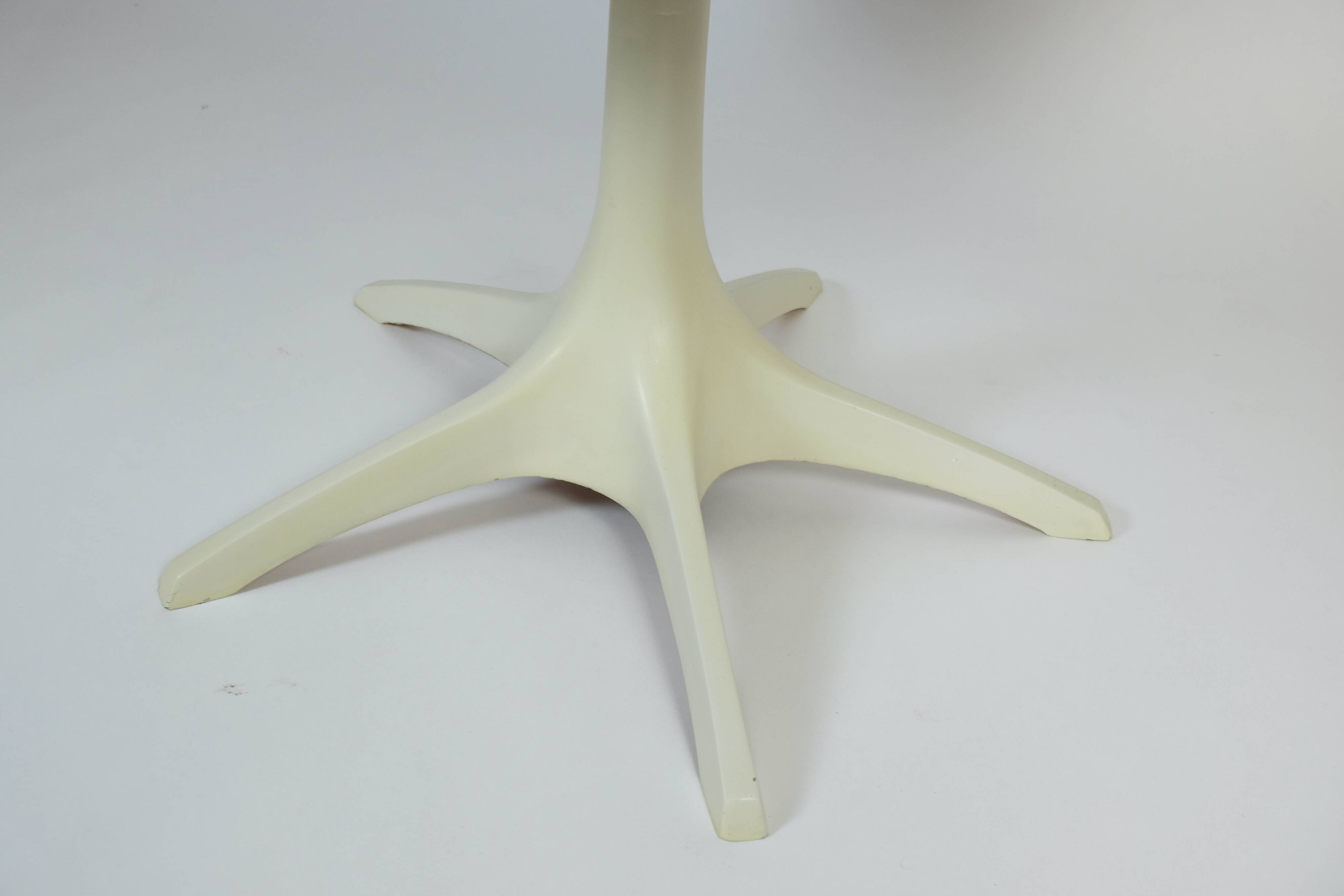 Vintage Dining Table Round Extandable 70s Space Age