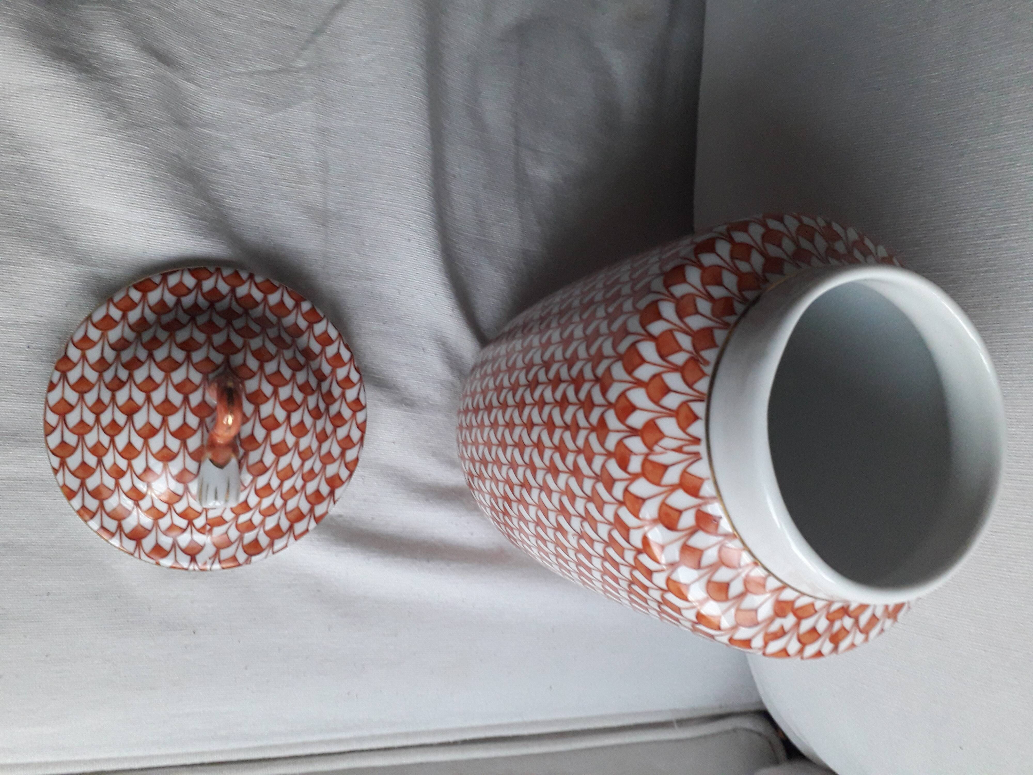 Vintage ceramic with geometric decor