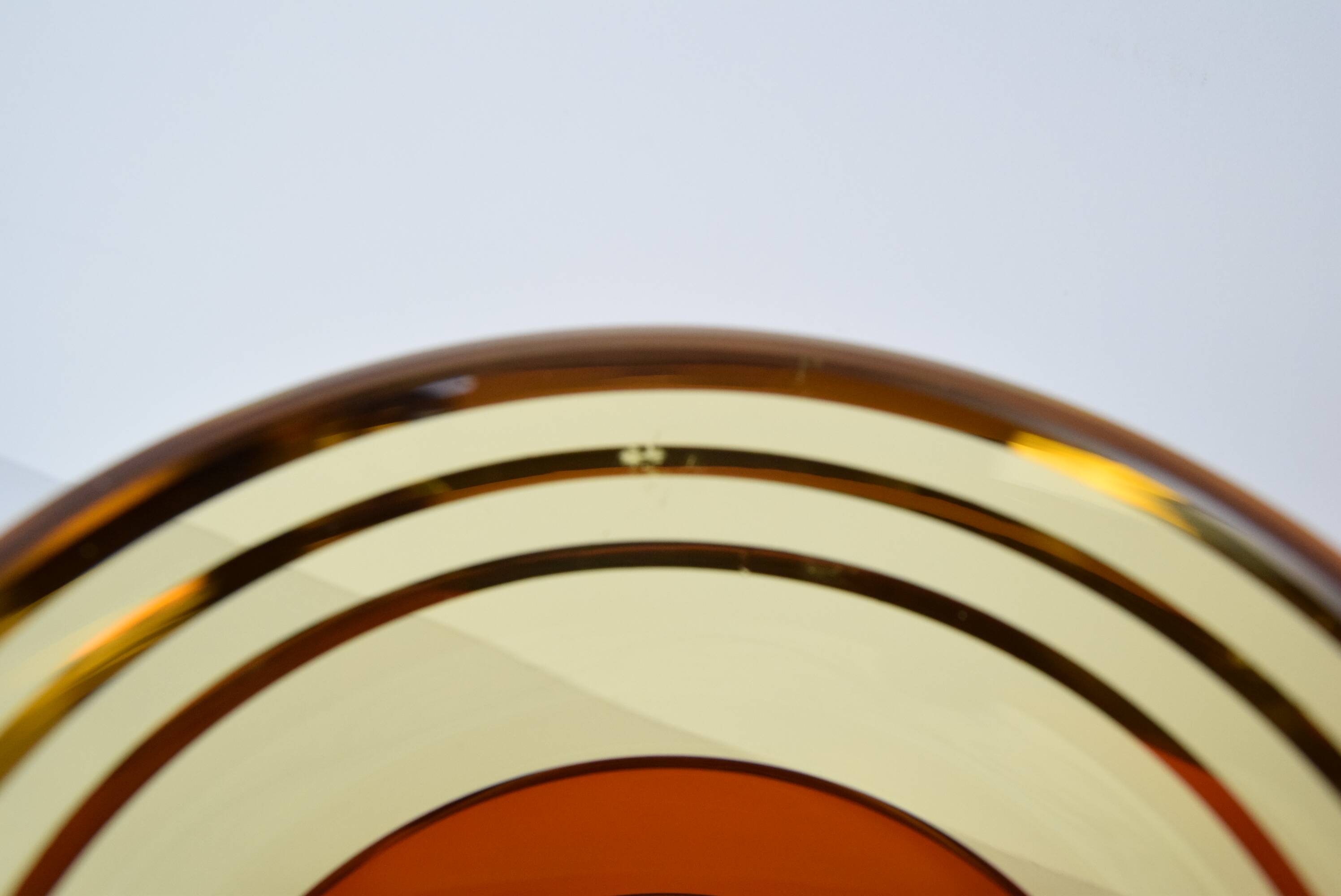 Egermann Czech crystal vase Bohemia Hand painted, gilded, circa 1980s.