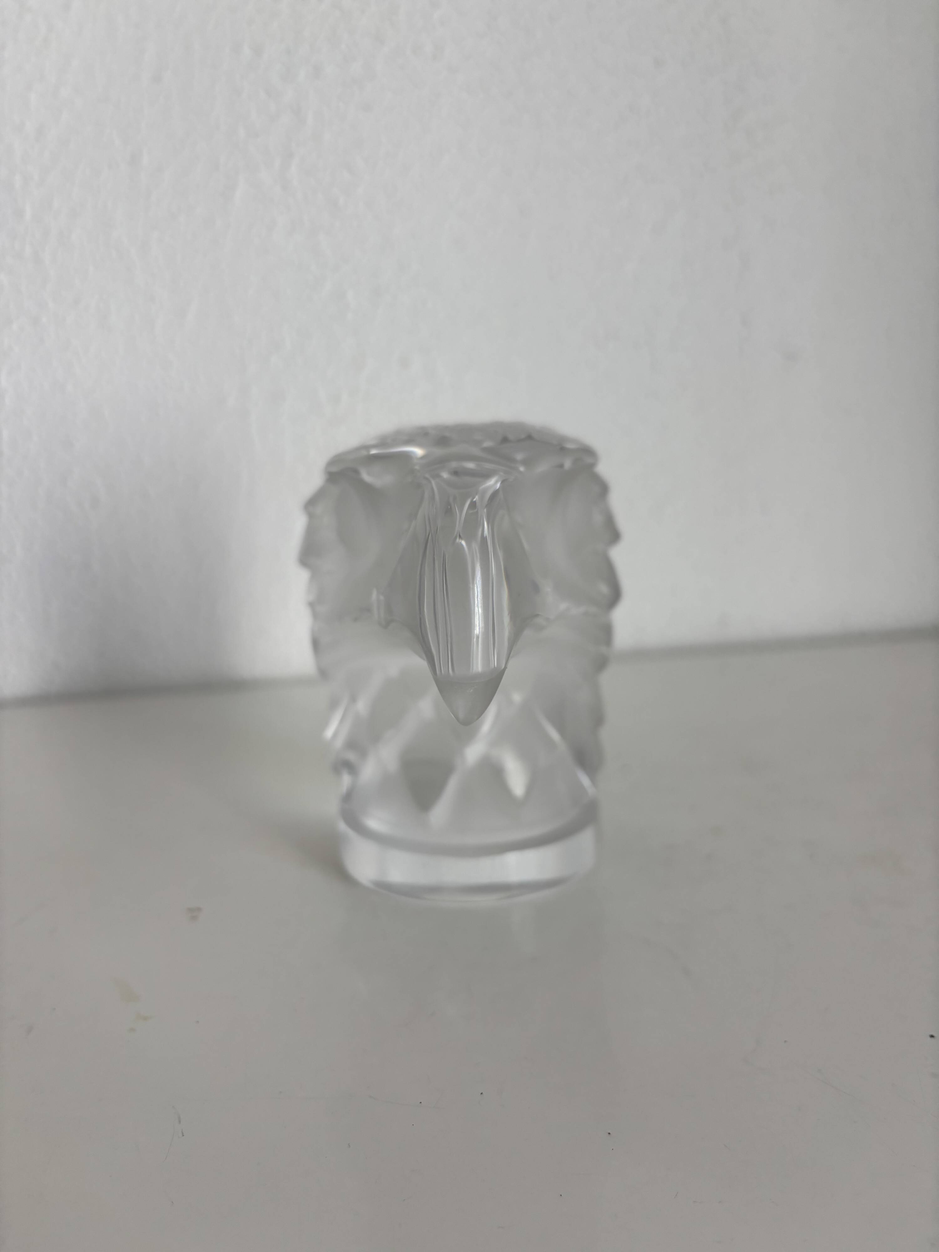 Lalique Eagle Head — Signed crystal from the 1980s