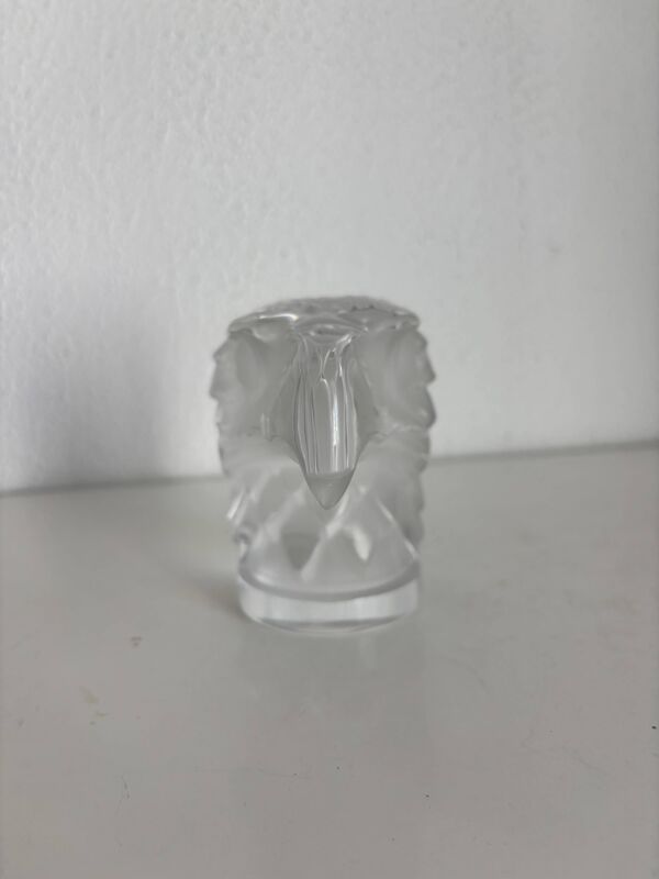 Tête d'Aigle en cristal Lalique signé, années 80