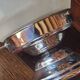 Modernist art deco suspension ceiling lamp in glass and chromed metal
