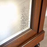 20th-Century Mahogany Linen-Press with Mirror, 1950s