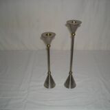 Pair of conical candlesticks