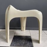 Casala white low stool 1970s