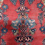 Antique Persian Kashan prayer handmade rug 131cm x 198cm 1920s - 1C1222