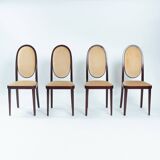 Thonet highback velvet chairs no 567 by Otto Prutscher