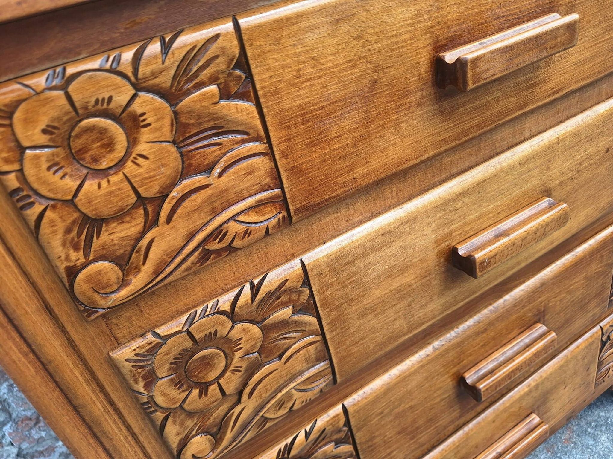 Art Deco chest of drawers, vintage antique furniture