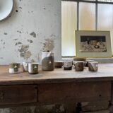 Ensemble céramique anthropomorphe théière, tasses et bol