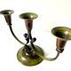 Art Deco Swedish Grace  candleholder in Varnish Verdigris Brass