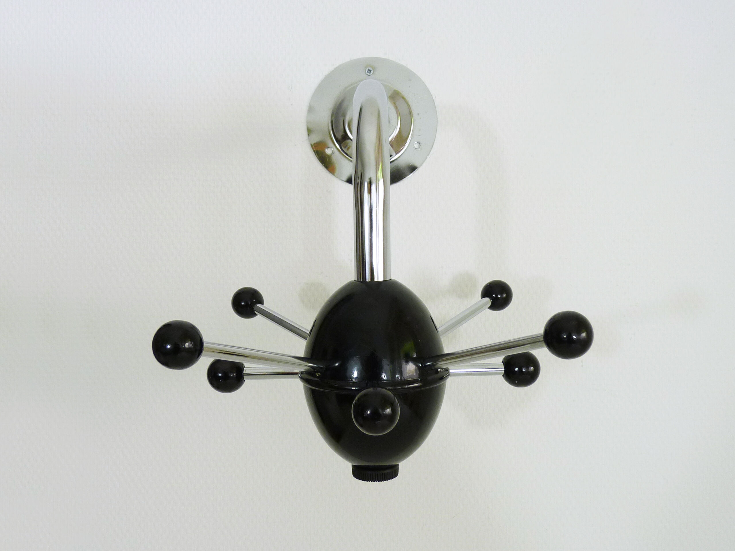 Coat rack, vintage wall pad Sputnik Atomium year 70, , Osvaldo Borsani. Space Age