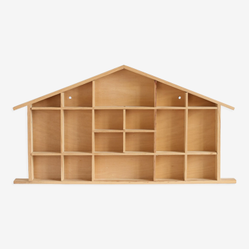 Etagère maison en bois