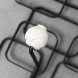 Vintage wall coat rack in metal, 1970s modernist