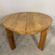 Round table with 1 extension in solid elm Regain, diameter 120 cm.