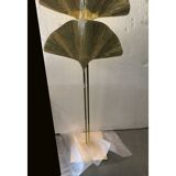 Ginko biloba lampadaire en feuilles de laiton