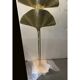 Ginko biloba floor lamp in brass leaves