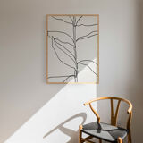 Botanical illustration black lines 50x70cm