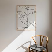 Botanical illustration black lines 50x70cm