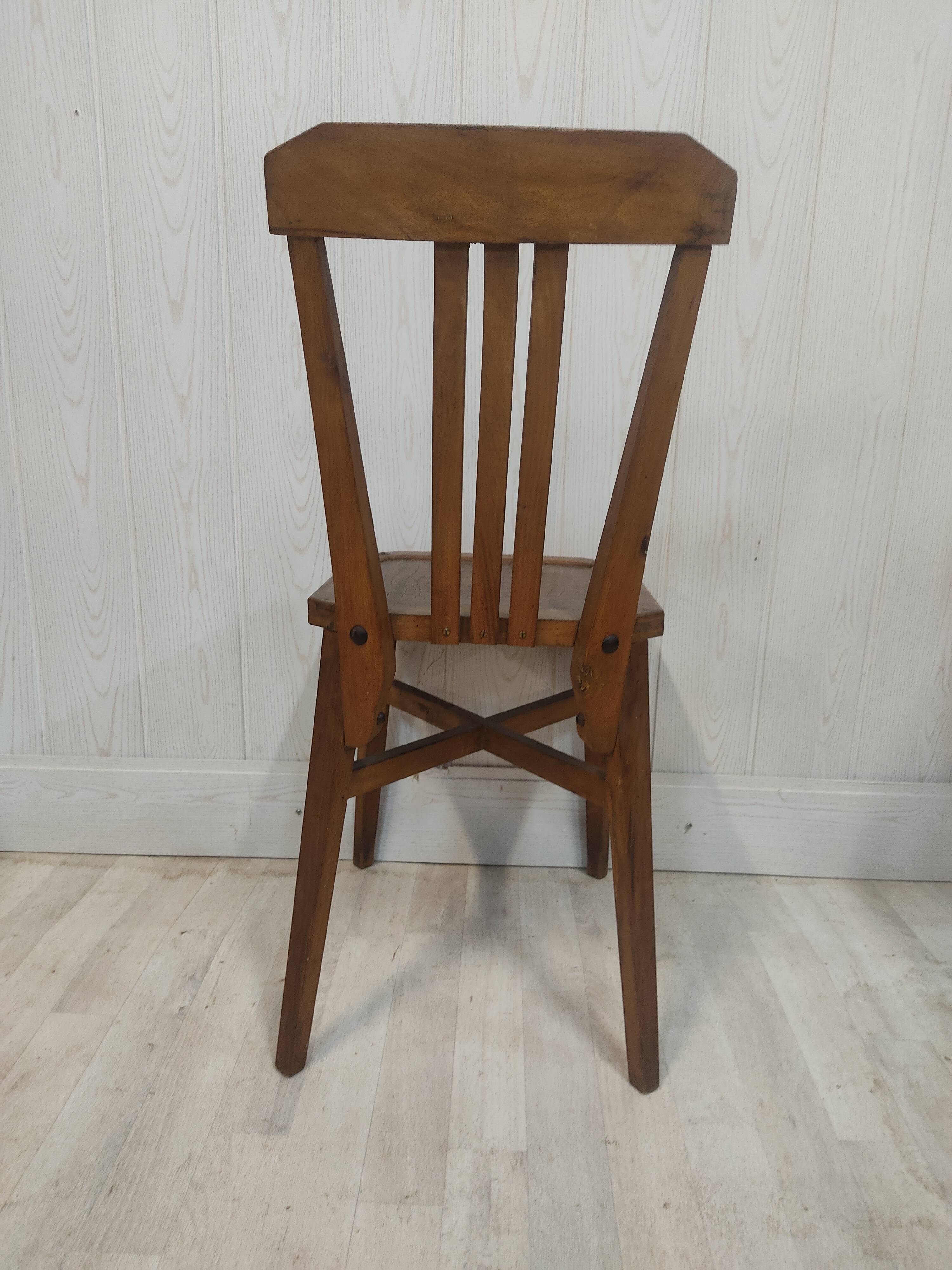 Set of 6 antique bistro chairs