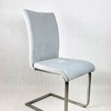 Grey Chairs on aluminium legs fully restored, Set of 4