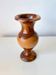 Vintage hand-turned solid olive wood vase - 1970s-80s
