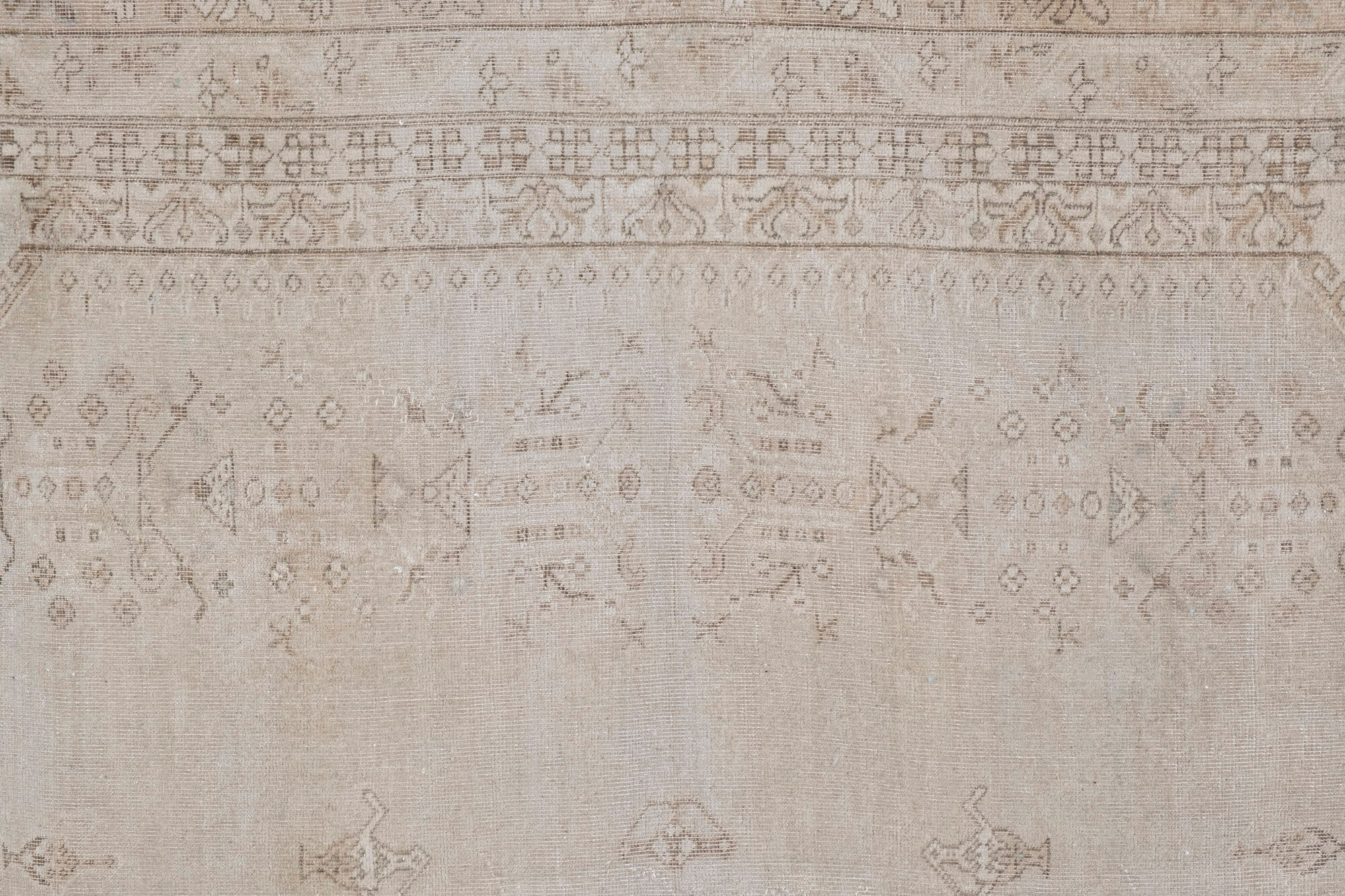 Distressed turkish oushak rug runner 100 x 285 cm