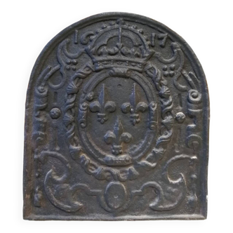 17th century cast iron fireplace base plate