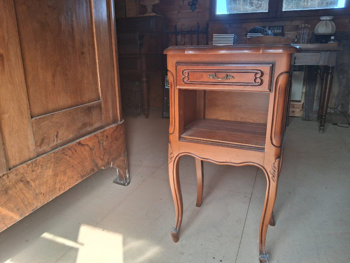 Pair of cherry wood bedside tables - 20th century