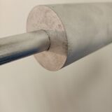 Lampadaire seventies en aluminium et chrome