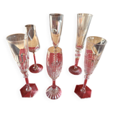 Verre Baccarat flute a champagne lot de 6