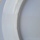 10 white flat plates Limoges